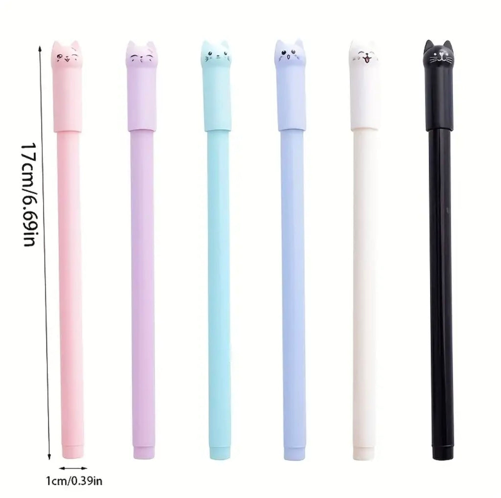Cute Cat Black Ink Gel Pens