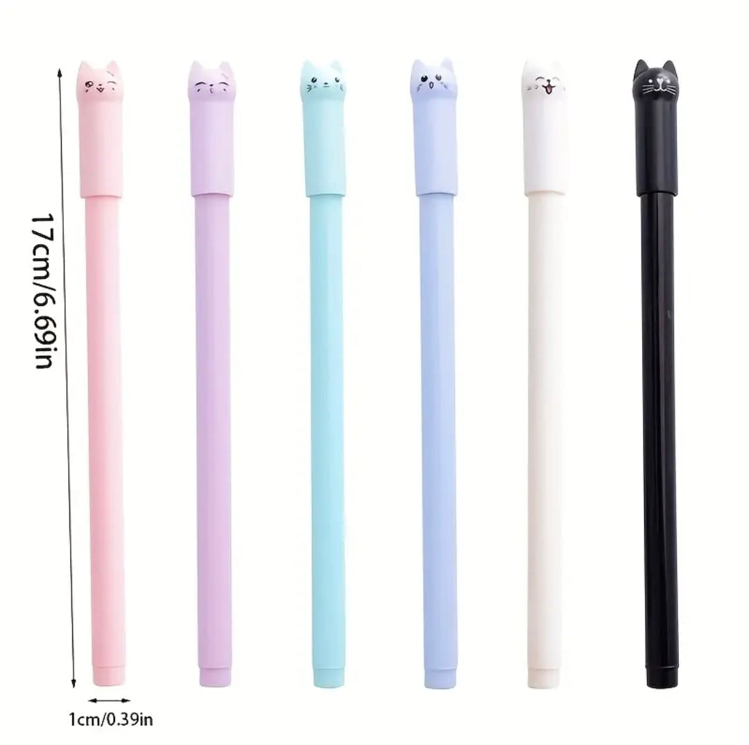 Cute Cat Black Ink Gel Pens