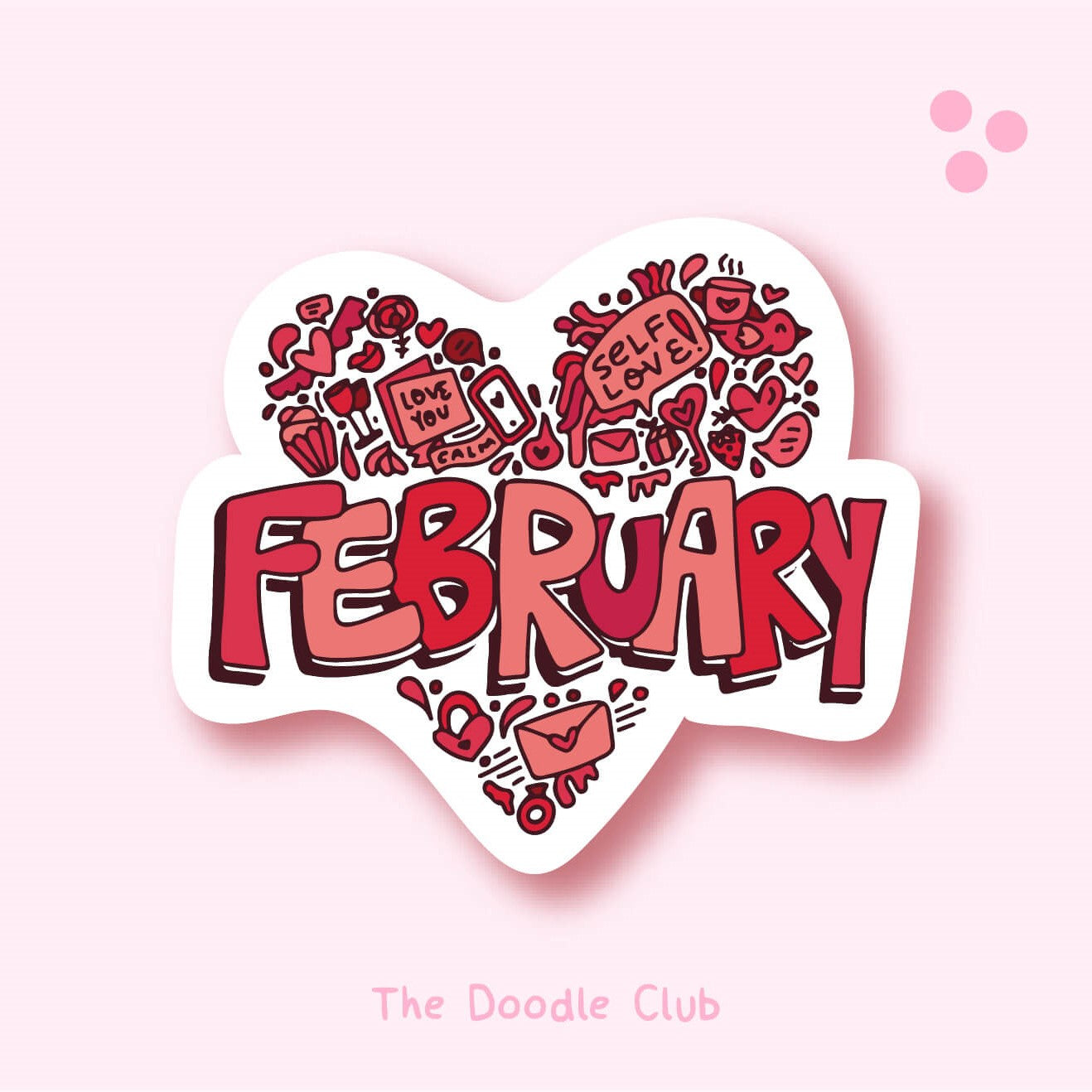 February Doodle Sticker