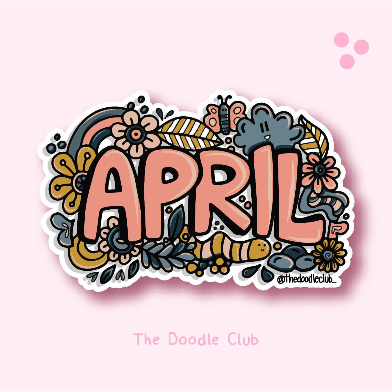 April Doodle Sticker