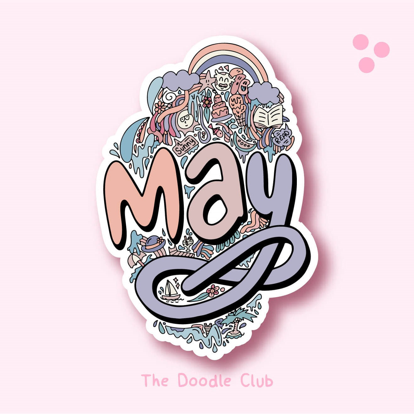 May Doodle Sticker