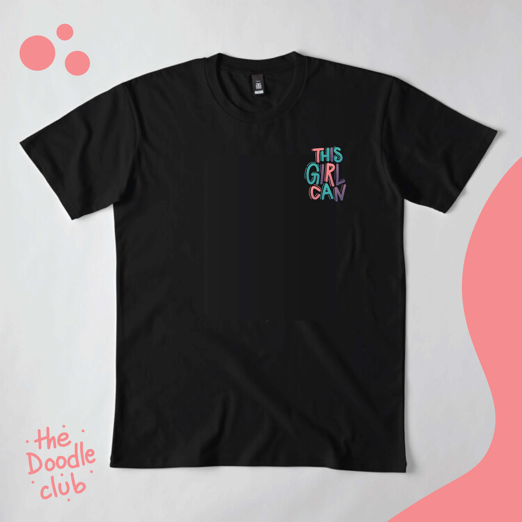 This Girl Can Tshirt Black (Pre-paid)