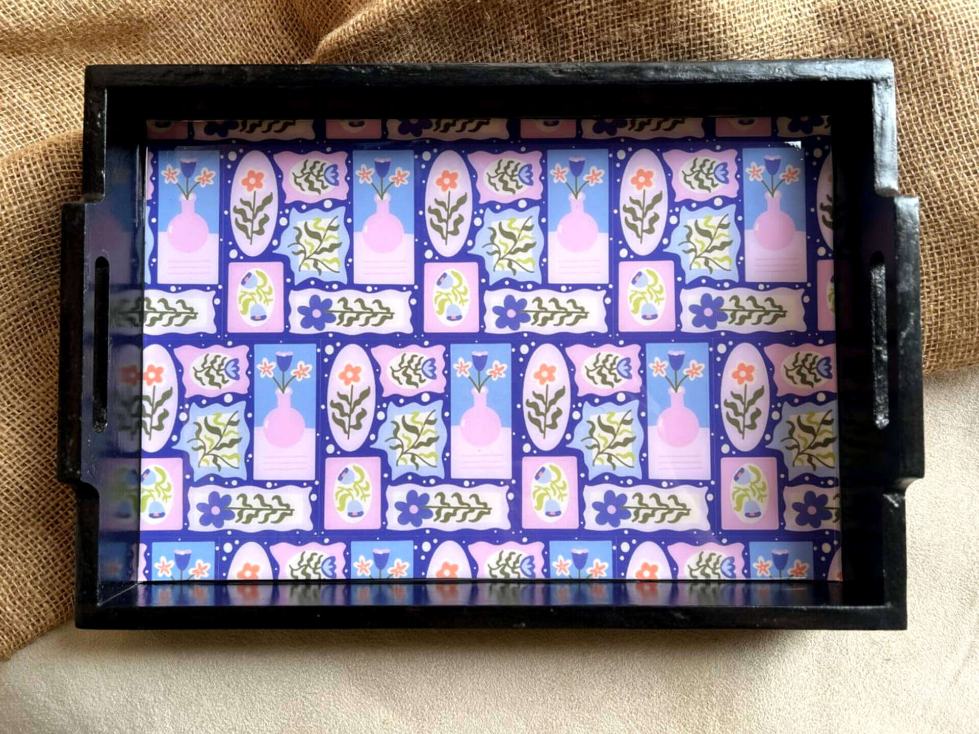 Twilight Bloom & Sunrise Bloom – Resin Art Trays