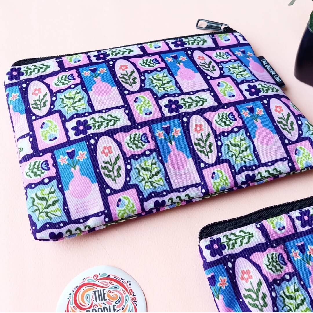 Twilight Bloom Zipper Pouch
