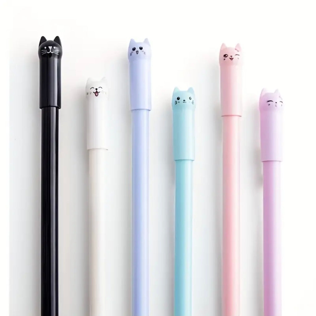 Cute Cat Black Ink Gel Pens