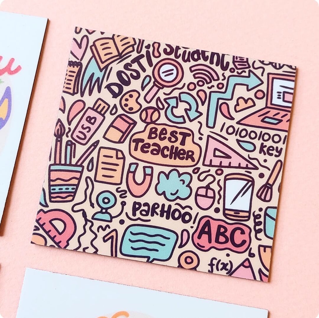 Best Teacher Doodle - Fridge Magnet