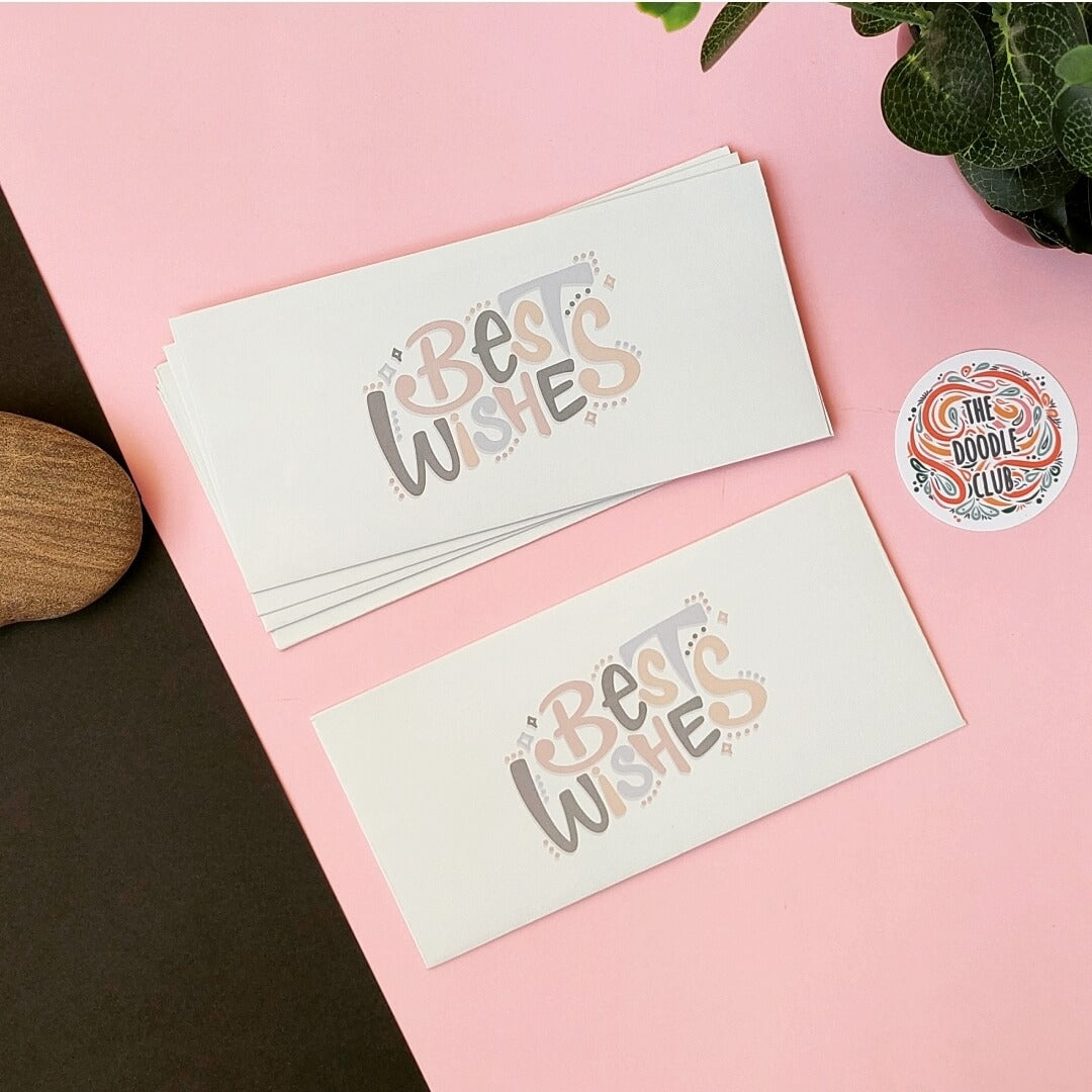 Best Wishes - Offwhite Envelopes