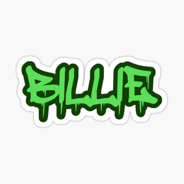 Billie Drip Green Sticker