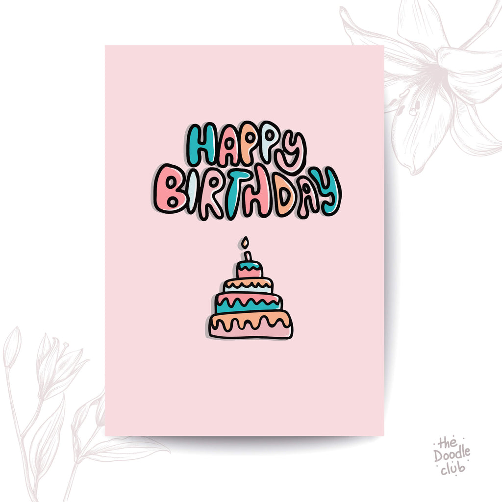 Birthday Card With A Cake