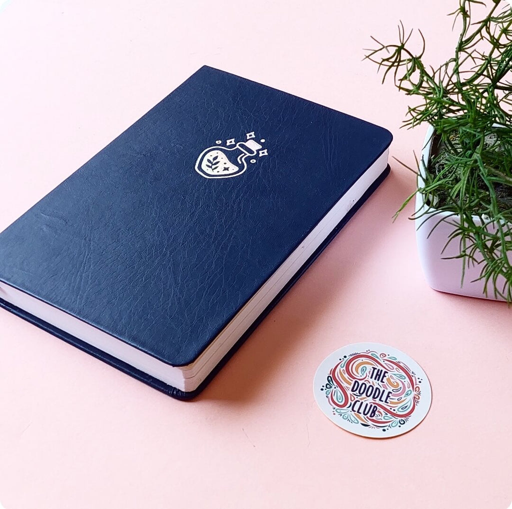 Potion Sparkle Black or Navy Leather Journal