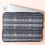 Black and White Doodle Laptop Sleeve