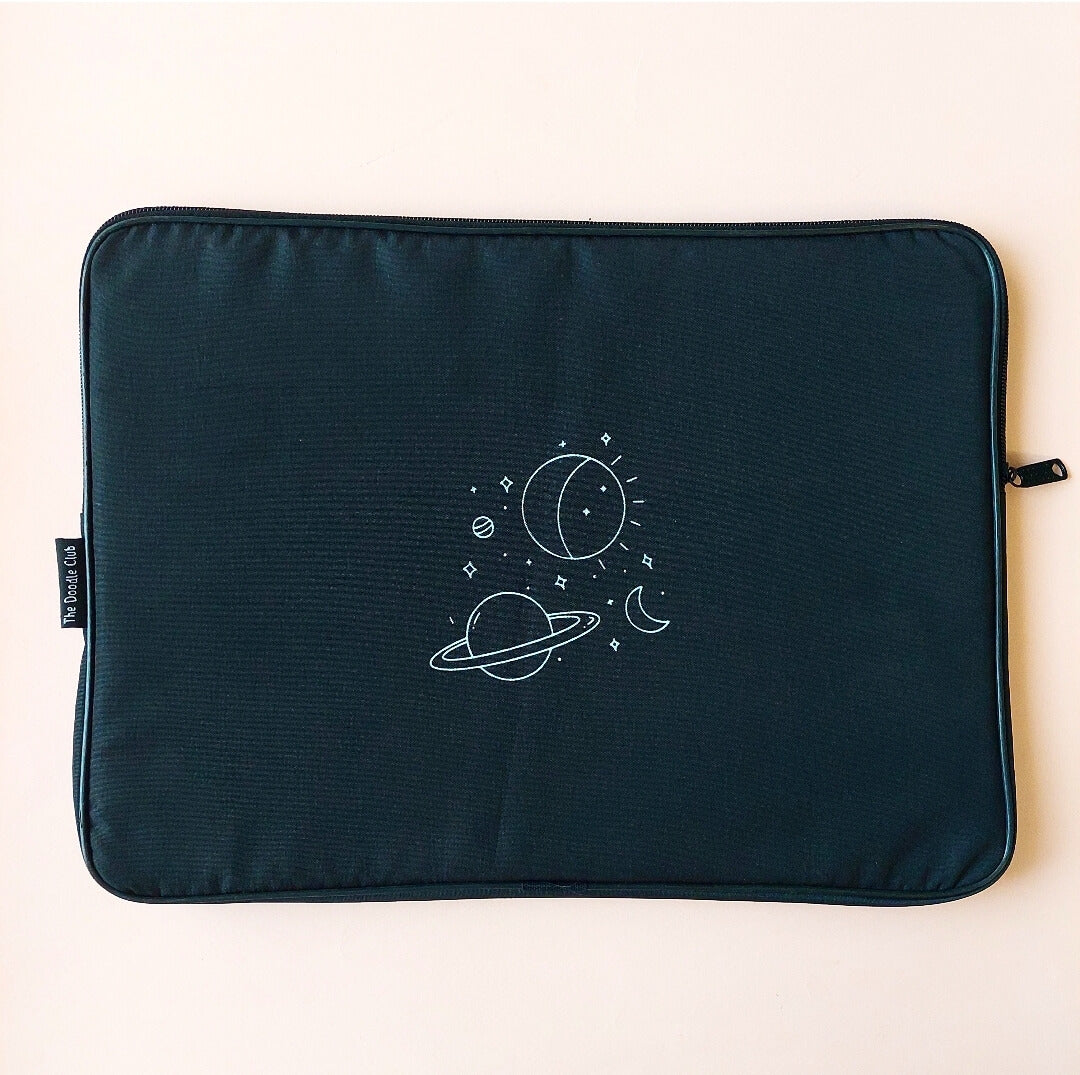 Black Minimalistic Space Laptop Sleeve