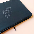 Black Minimalistic Space Laptop Sleeve