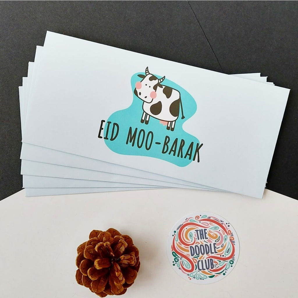 Eid Moobarak Envelopes - Sky Blue