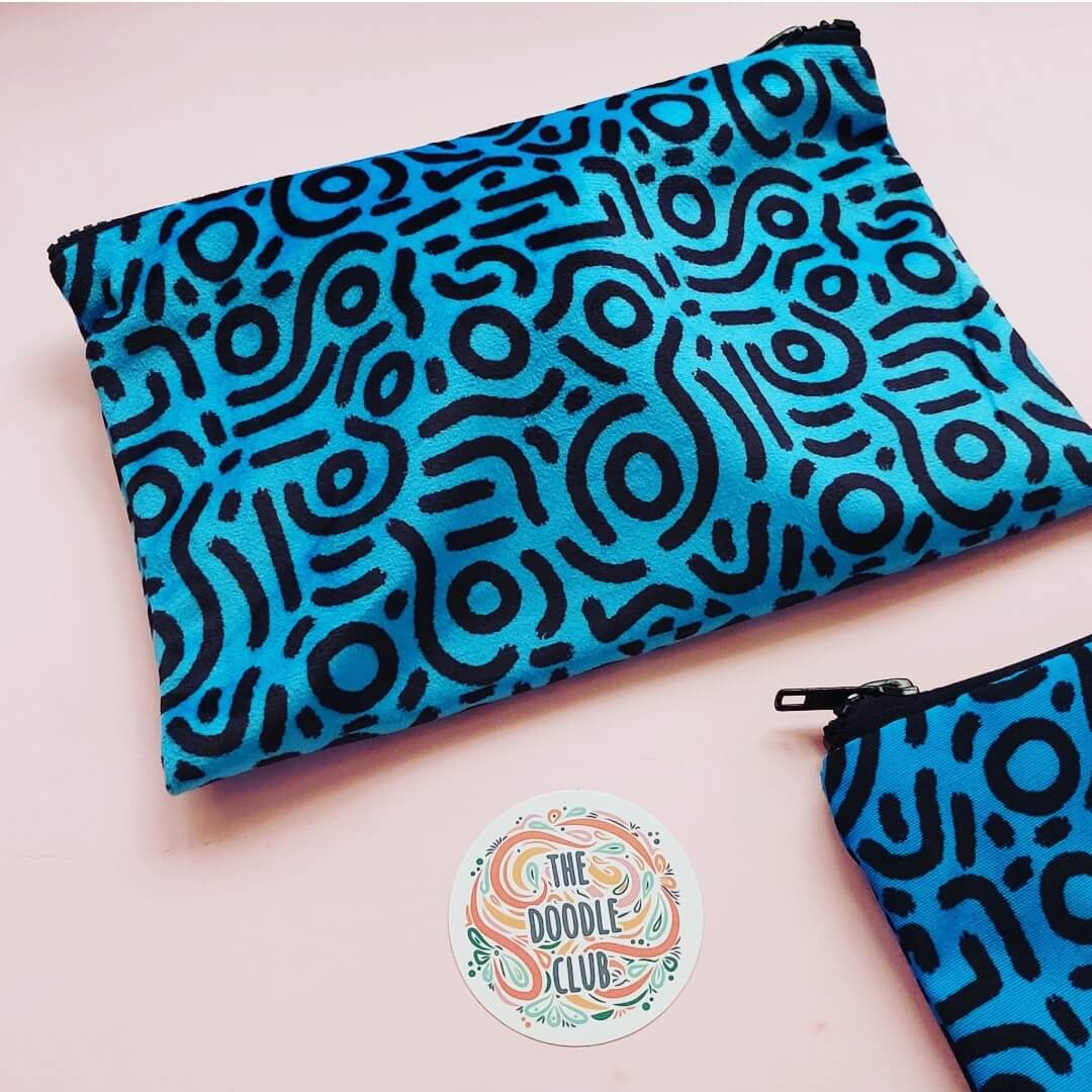 Blue Moon Zipper Pouch