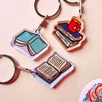 Set of 2 Book Lover Acrylic Keychain