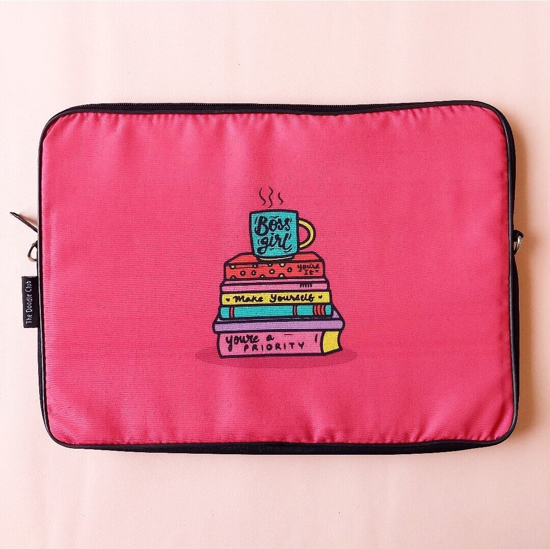 Boss Girl Pink Laptop Sleeve