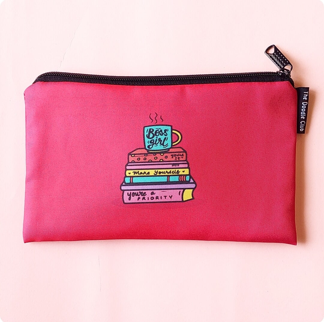 Boss Girl Red Pouch