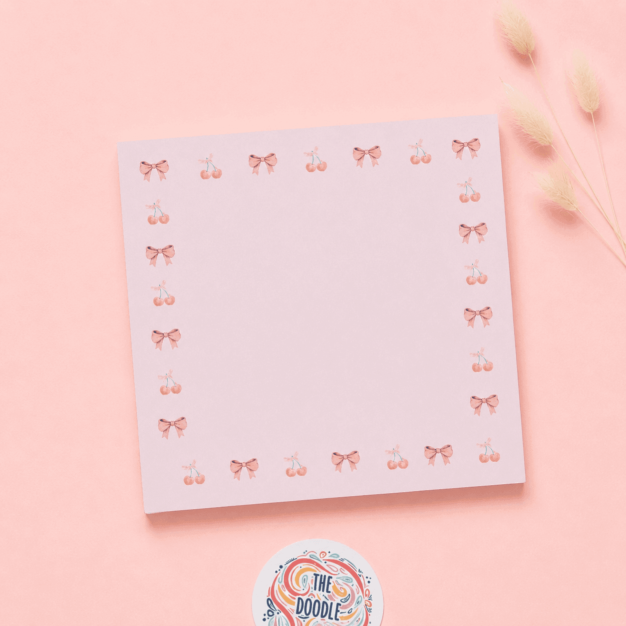 Bows and Cherry Memo Pad