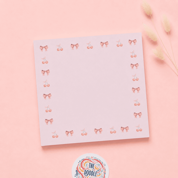 Bows and Cherry Memo Pad