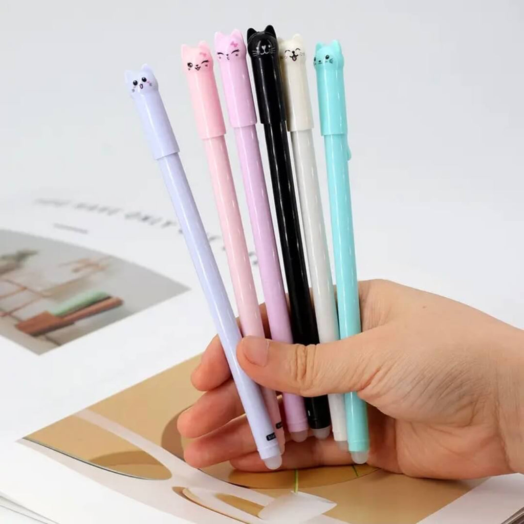 Cute Cat - Erasable Black Ink Pens