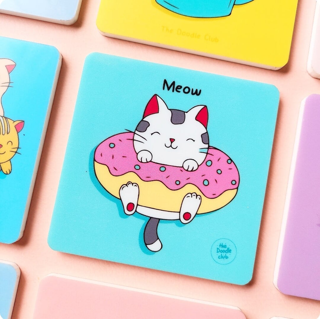 Donut Kitty Acrylic Coaster