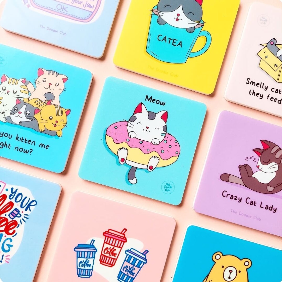 Donut Kitty Acrylic Coaster