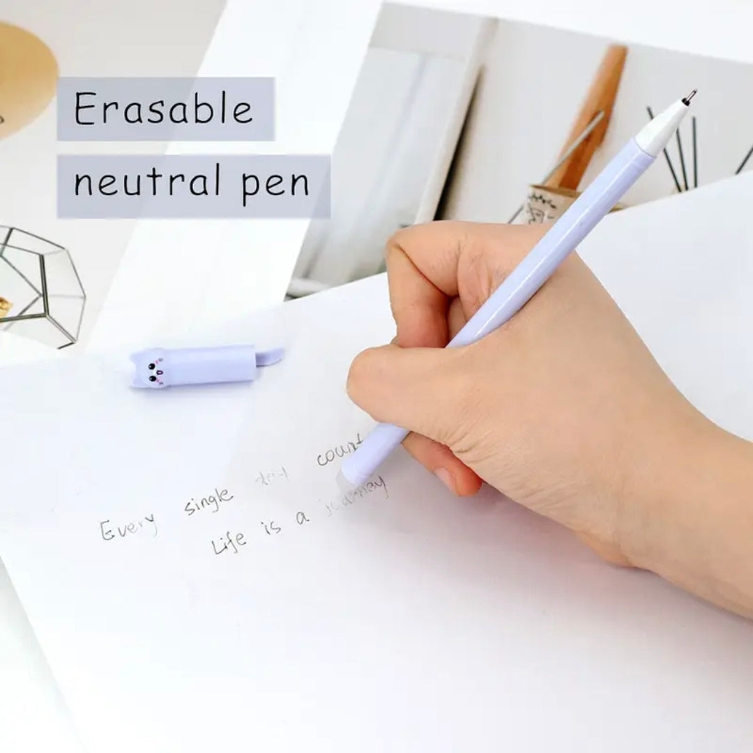 Cute Cat - Erasable Black Ink Pens