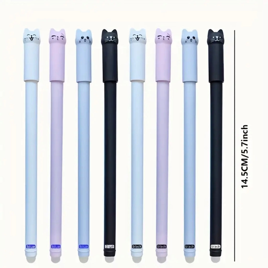 Cute Cat - Erasable Black Ink Pens