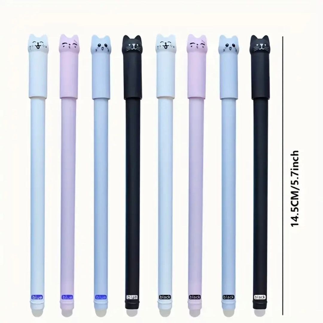 Cute Cat - Erasable Black Ink Pens