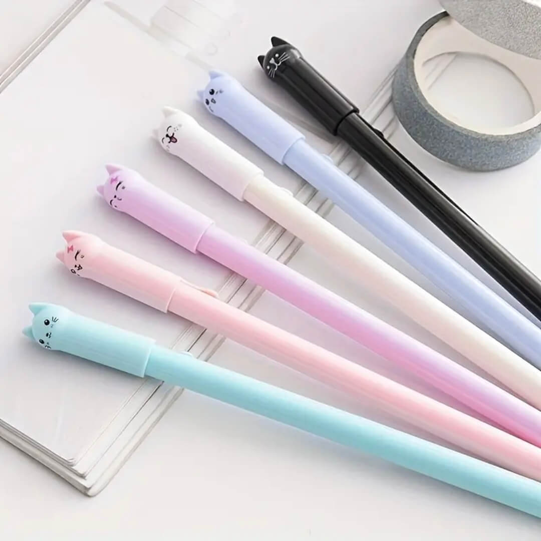 Cute Cat - Erasable Blue Ink Gel Pens