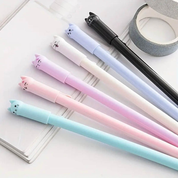 Cute Cat - Erasable Blue Ink Gel Pens