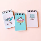 Set of 3 Cute Cat Mini Notepads