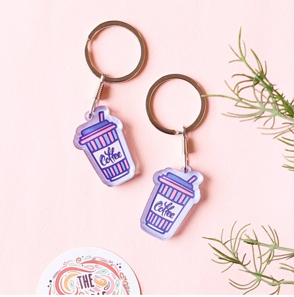 Coffee Sipper Acrylic Keychain