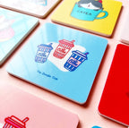 Coffee Tumbler Sky Blue Acrylic Coaster