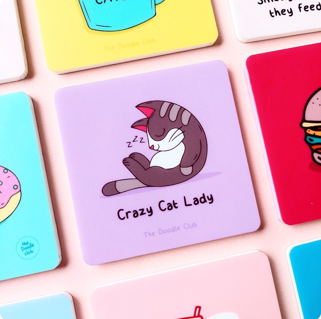 Crazy Cat Lady Acrylic Coaster