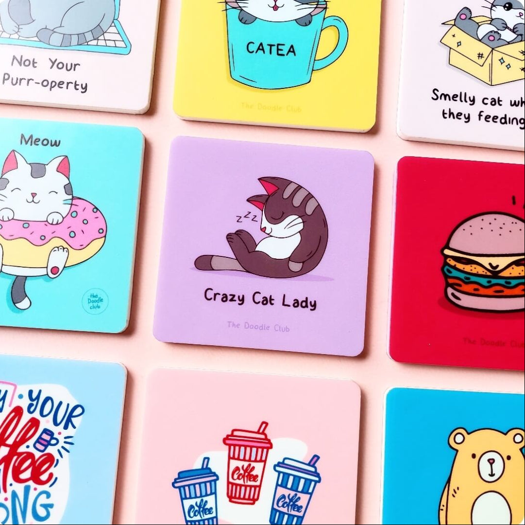 Crazy Cat Lady Acrylic Coaster
