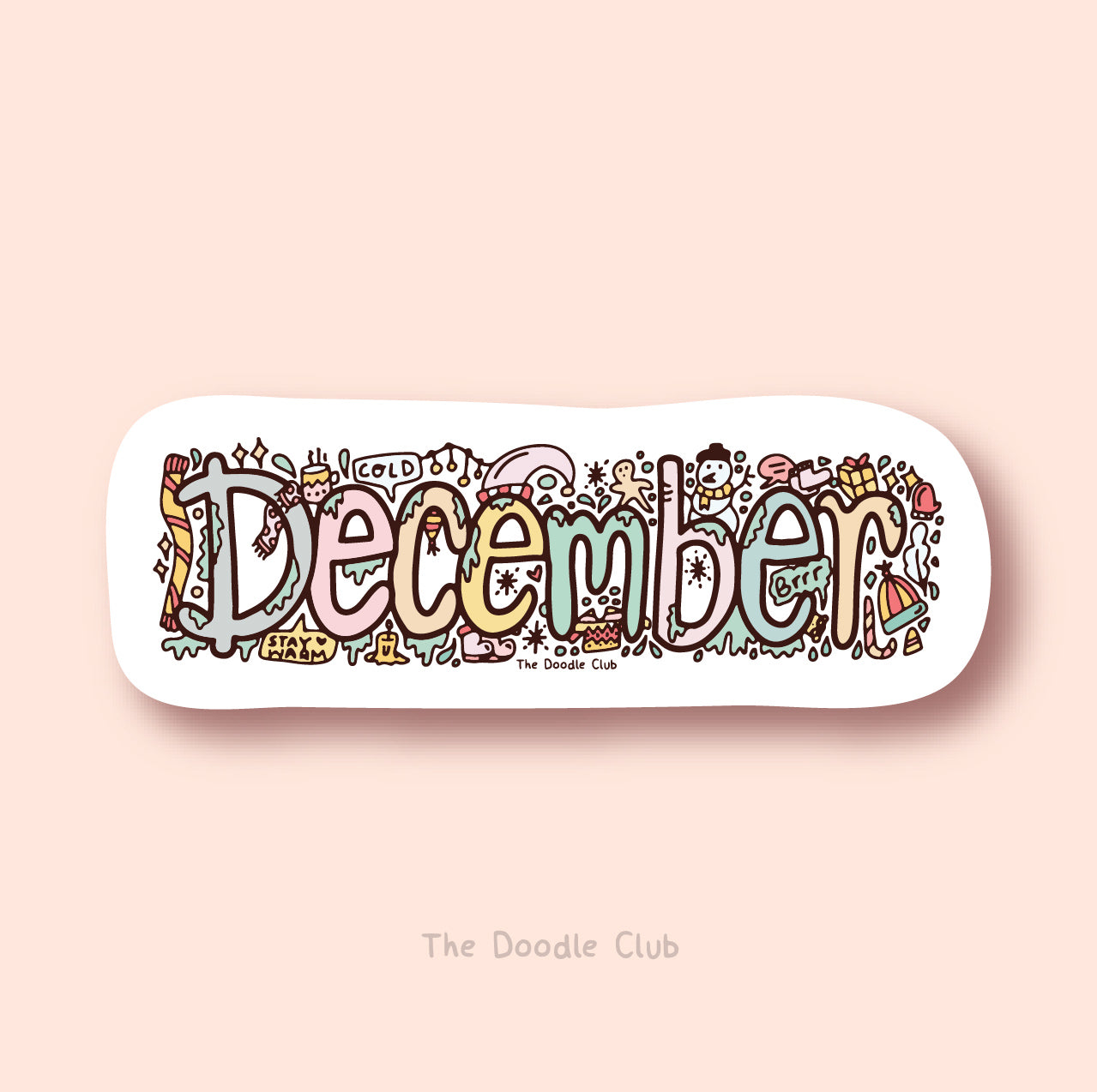 December Doodle Sticker