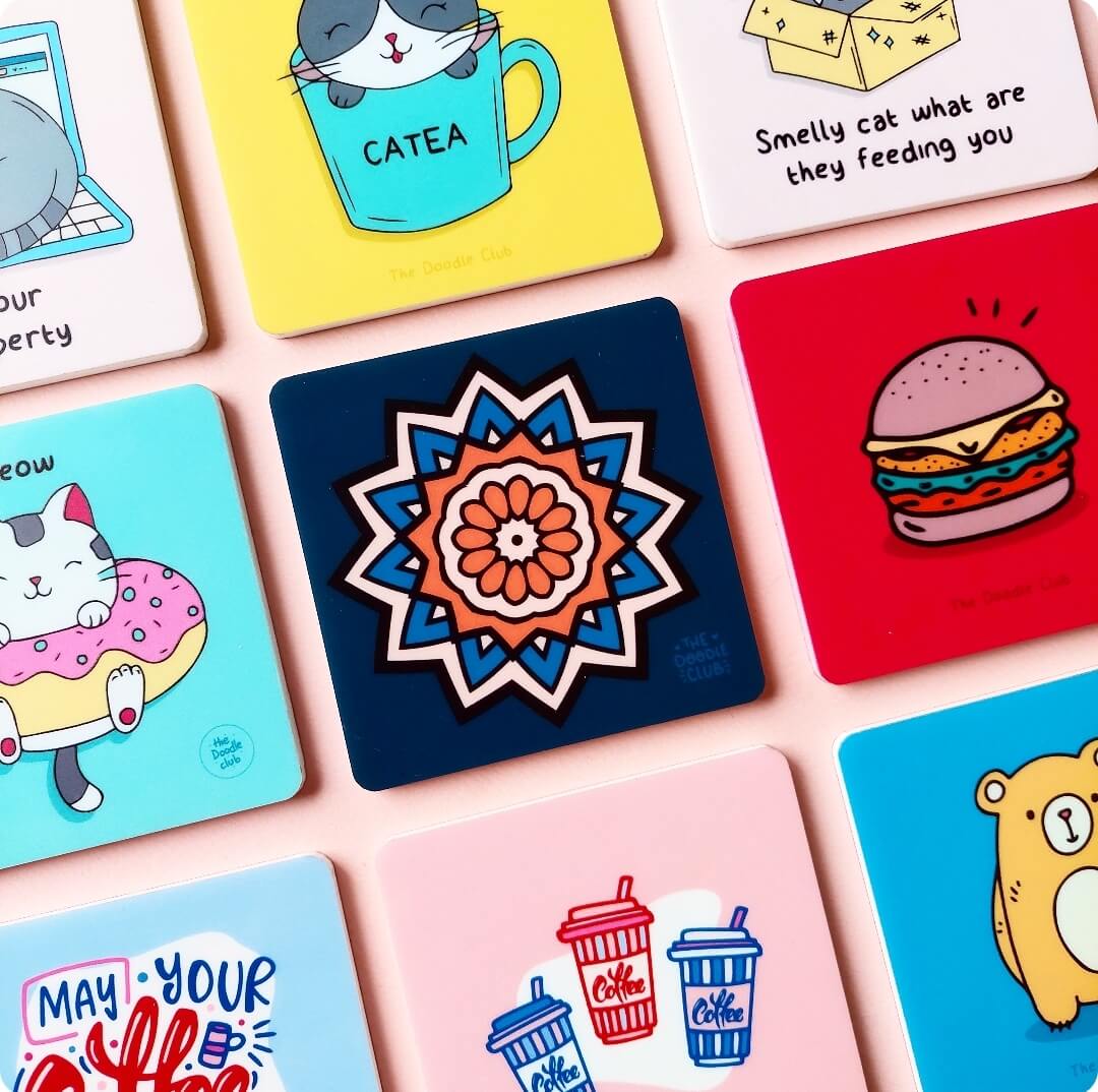 Deep Sea Mandala Acrylic Coaster