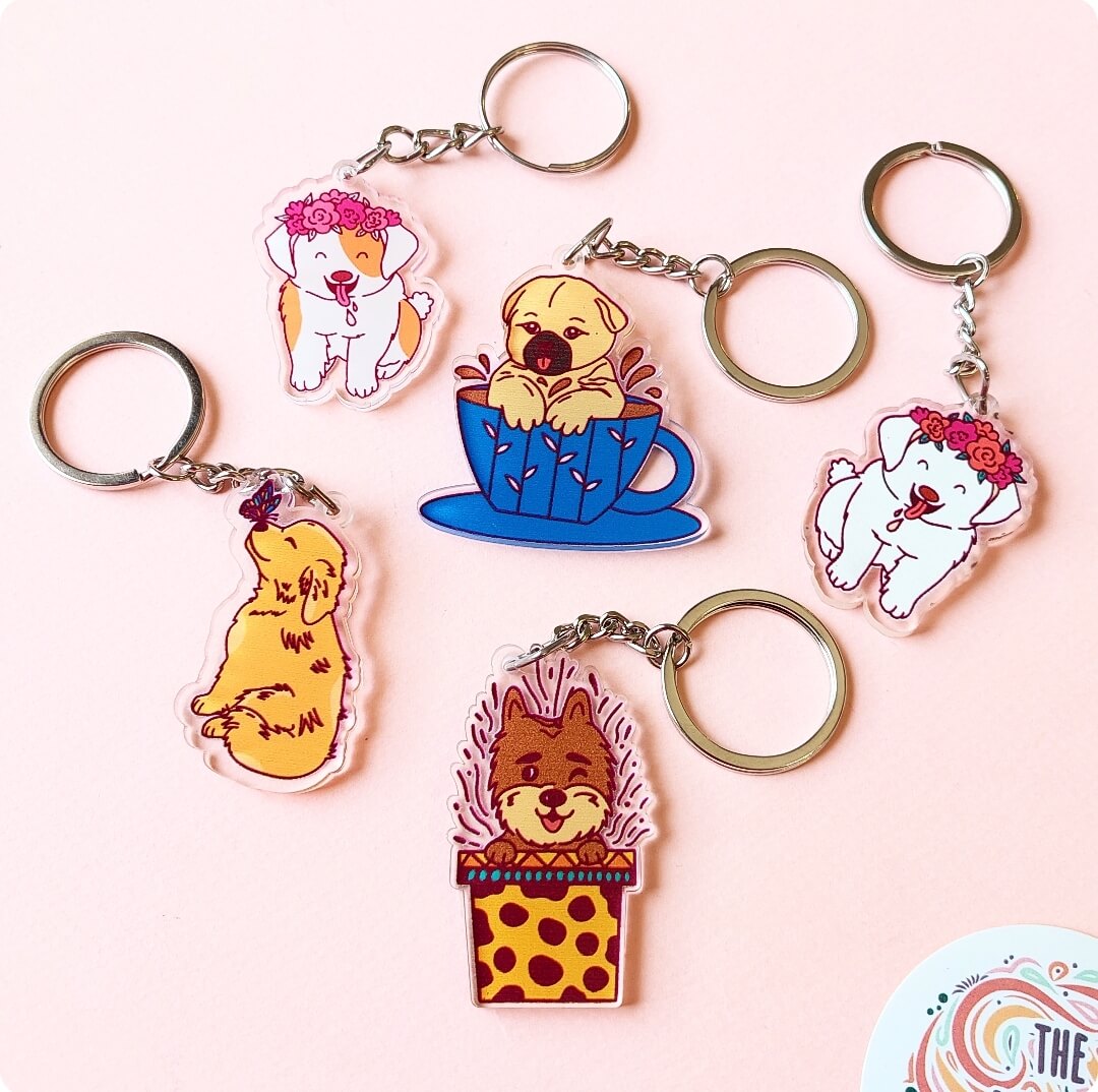 Set of 2 Doggo Acrylic Keychain