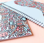 Doodley Curve A4 Spiral Notebook
