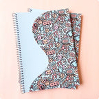 Doodley Curve A4 Spiral Notebook