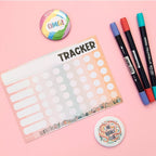 Dry-Erase A5 Magnetic Planner - Pastel Rainbow