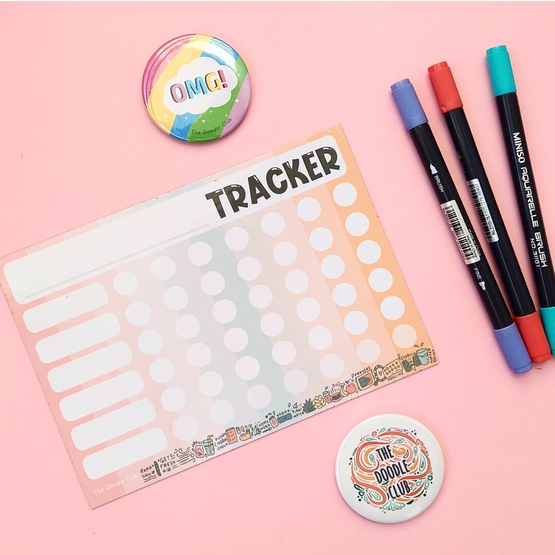 Dry-Erase A5 Magnetic Planner - Pastel Rainbow