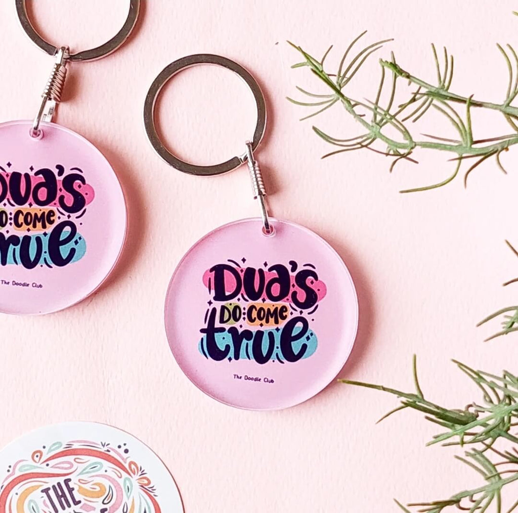 Duas Do Come True Acrylic Keychain