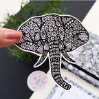 Elephant Doodle Glossy Sticker