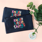 Enjoy the little things Pouch Plum