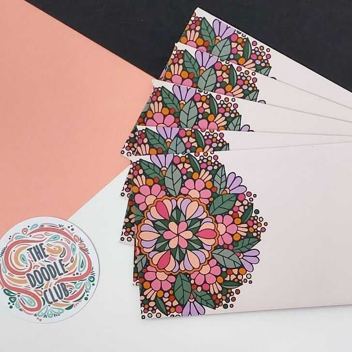 Floral Side Mandala Envelopes
