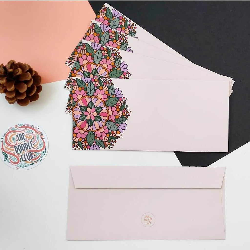 Floral Side Mandala Envelopes