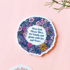 Blessed Home Floral Ring Acrylic Magnet